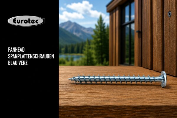 Spanplattenschraube Panhead TX blau verz.