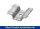 Eurotec V-Clip; Edelstahl A2 22,7 x 9,4 x 32,3 (BxHxL); incl. Schrauben und Bit VE:250