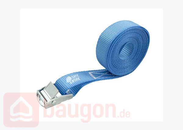 Eurotec Zurrgurt mit Klemmschloss 2,5 m x 25 mm VE:2