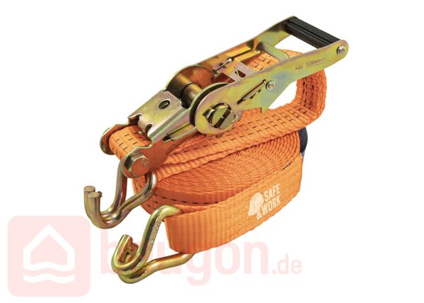 Eurotec Zurrgurt mit Ratsche und Spitzhaken 8 m x 50 mm VE:1