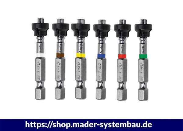 Eurotec Magnet-Bit-Set 50 mm; TX 25 blau VE:5