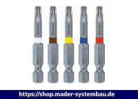 Eurotec Bit-Set 50 mm Edelstahl; TX 25 blau VE:20