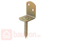 Eurotec Flechtzaunbeschlag L-Form; gelb verzinkt 83 x 27...