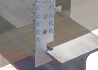 Eurotec T-Träger Anker 50 x 160 x 3,0 mm Stahl verzinkt VE:100