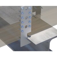 Eurotec T-Träger Anker 50 x 180 x 3,0 mm Stahl verzinkt VE:100