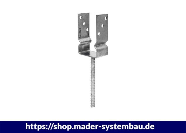 Eurotec U-Pfostenträger mit Steindolle Gabelweite 71 mm VE:1