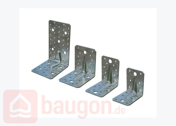 Eurotec Winkelverbinder mit Rippe 110 x 170 x 95 mm VE:25