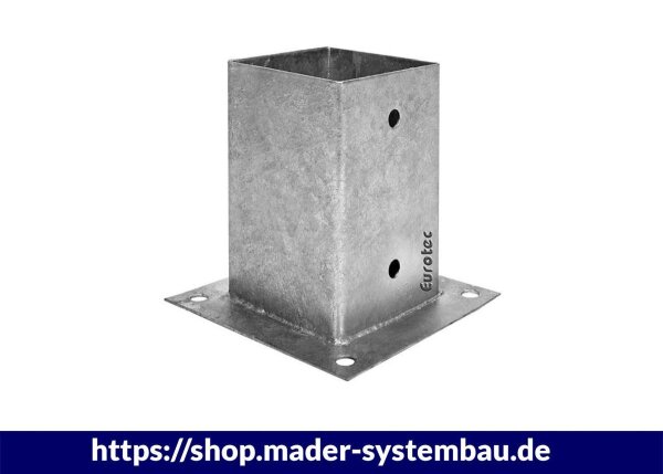 Eurotec Aufschraubhülse für Vierkantpfosten Pfostenaufn. 181 x 181 mm VE:1