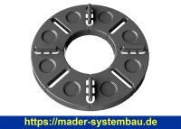 Eurotec Plattenlager; PP Ø 120 x 18/10 mm VE:50
