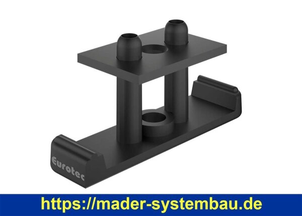 Eurotec Alu-Systemhalter Twin inkl. Schrauben und Bit VE:200