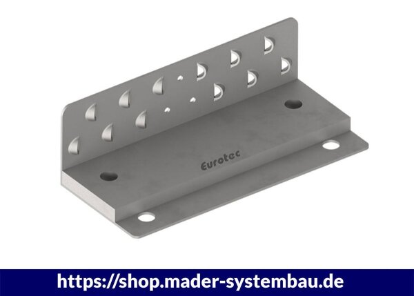 Eurotec Druckplatte Schwerwinkel HB flach 230 x 48 x 12 mm VE:1