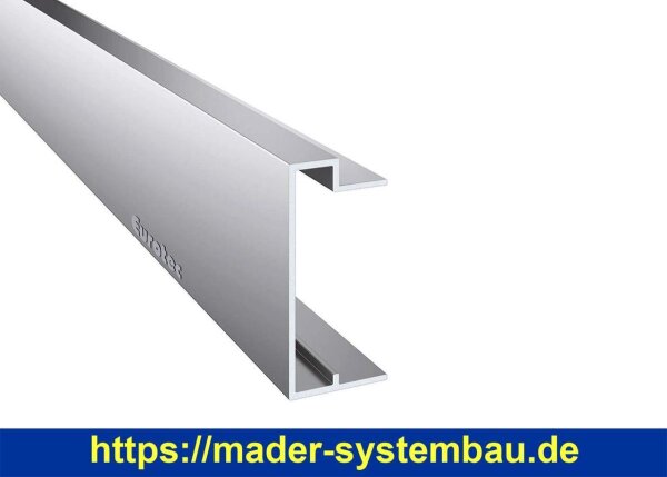Eurotec Alu-Tragprofil Blende zu HKP 50 x 104 x 4000 mm (B x H x L) VE:1