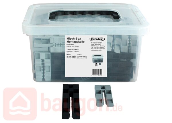 Eurotec Misch-Box Montagekeile mit Kerbe VE:100