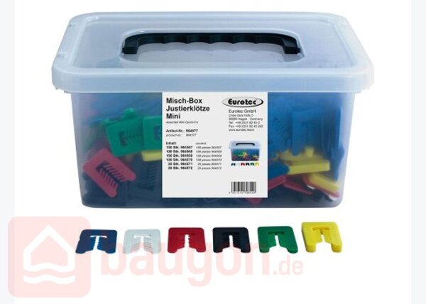 Eurotec Misch-Box Justierklötze Mini mit Kerbe VE:450