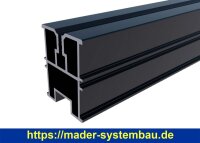 Eurotec TERRA Alu-Systemprofil H50 schwarz 39 x 50 x 1,80...