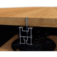 Eurotec TERRA Alu-Systemprofil H50 schwarz 39 x 50 x 1,80 x 4000 mm  RAL 9005 VE:1
