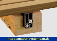 Eurotec Terrassenwinkel; inkl. Schrauben Kunststoff mit 30 % Glasfaserverstärkung VE:10