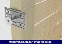 Eurotec Flechtzaunbeschlag; Edelstahl A2; Set inkl. Schrauben 40 x 65 mm VE:4
