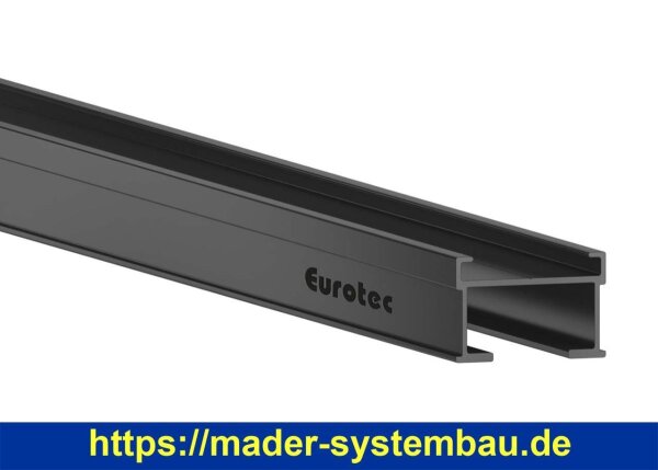 Eurotec Alu-Systemprofil EVO Schwarz 60 x 40 x 4000 mm  (B x H x L) VE:1
