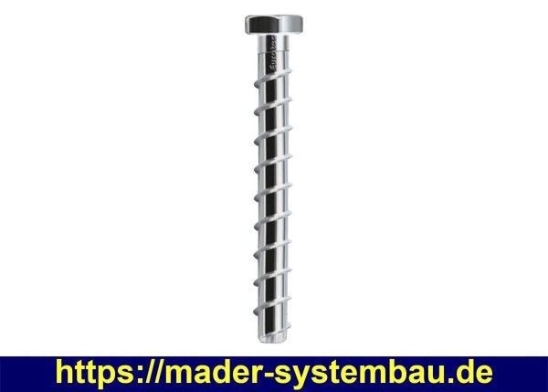Eurotec Rock Sechskant; Stahl verzinkt; SW17 12,5 x 60 mm VE:100