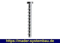 Eurotec Rock Sechskant; Stahl verzinkt; SW17 12,5 x 60 mm...