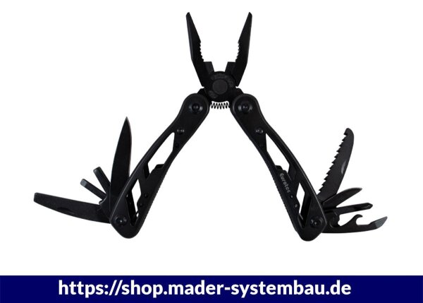 Eurotec Multitool schwarz; inkl. Tasche und Bits VE:1