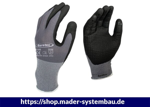 Eurotec Arbeitshandschuhe E100 XL Universal - FlexGrip VE:12