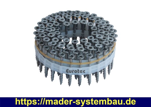 Eurotec Paneltwistec Senkkopf magaziniert; Edelstahl gehärtet; TX25 5,0 x 80 mm VE:125