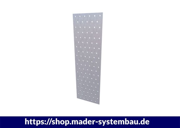 Eurotec Lochplatte 100 x 300 x 1,5 mm Stahl verzinkt VE:50