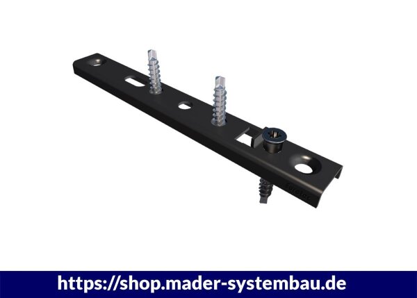Eurotec FassadenClip; schwarz 115 x 22 mm VE:300