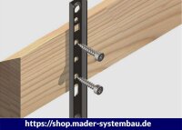 Eurotec FassadenClip; schwarz 130 x 17 mm VE:300