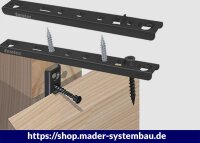 Eurotec FassadenClip; schwarz 130 x 28 mm VE:300