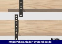 Eurotec FassadenClip; schwarz 130 x 28 mm VE:300