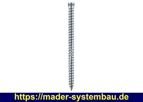 Eurotec Beton-Rahmenschraube Zylinderkopf; Stahl verzinkt; Kopf-Ø 7,5; TX25 7,5 x 212 mm VE:100