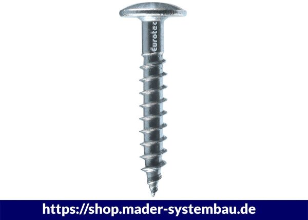 Eurotec Color-Fassadenschraube; Edelstahl A2; TX20; anthrazit RAL 7016 4,8 x 38 mm VE:250