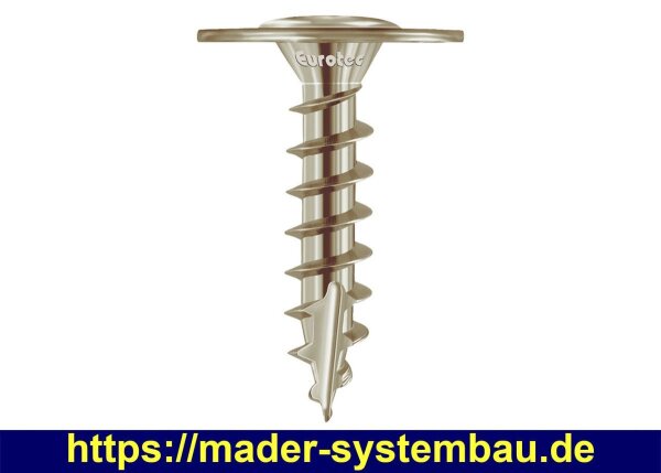 Eurotec Pfostenverbinderschraube; Stahl sonderbeschichtet; TX40 8,0 x 50 mm VE:100