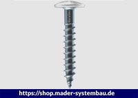 Eurotec Color-Fassadenschraube; Edelstahl A2; TX20; weiß RAL 9010 4,8 x 25 mm VE:250